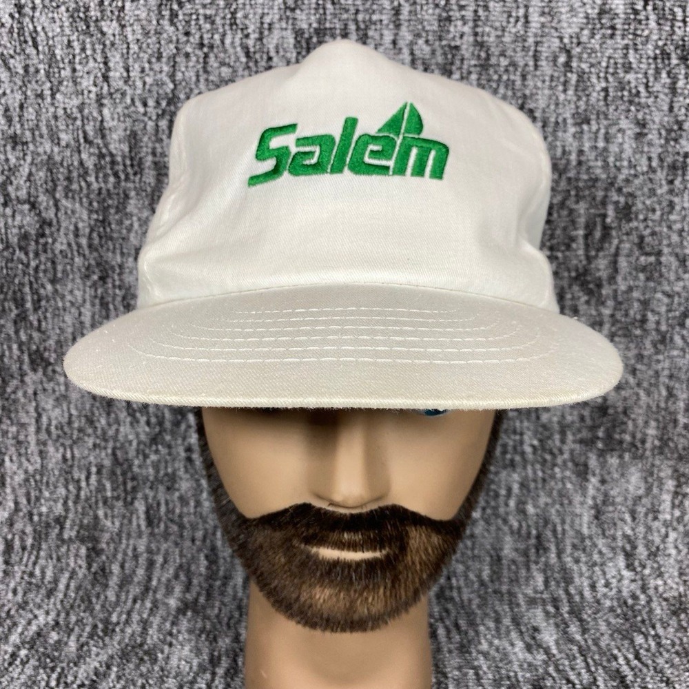 Vintage Salem Cigarettes Snapback Hat White Green Tobacco Promo 90s Cap OSFM - Picture 2 of 11